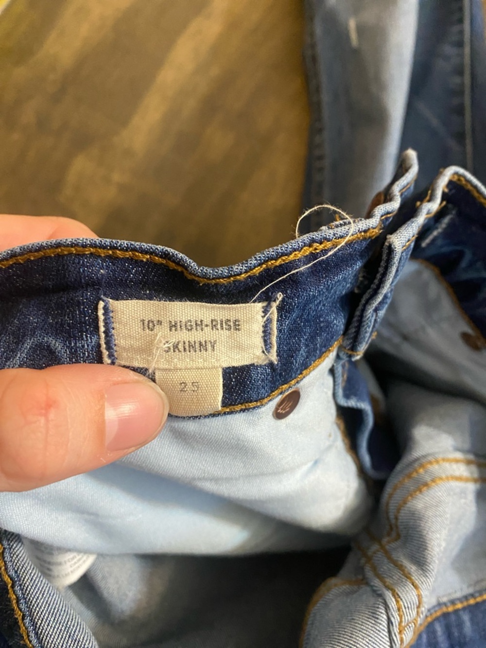Madewell 10” High-Rise Button-Fly Blue Skinny Jeans - Picture 6 of 8